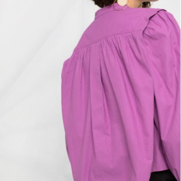 ISABEL MARANT ETOILE Purple Okina Blouse - Size 38 / Small / Medium US 4-6 - Picture 5 of 16